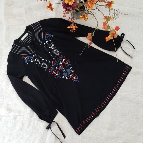 A&F Black Embellished Tunic Dress - Picture 5 of 8